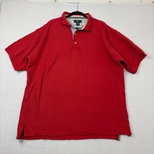 Dunbrooke Mens Red Cotton Pique Polo Shirt Short Sleeve 2XL N4